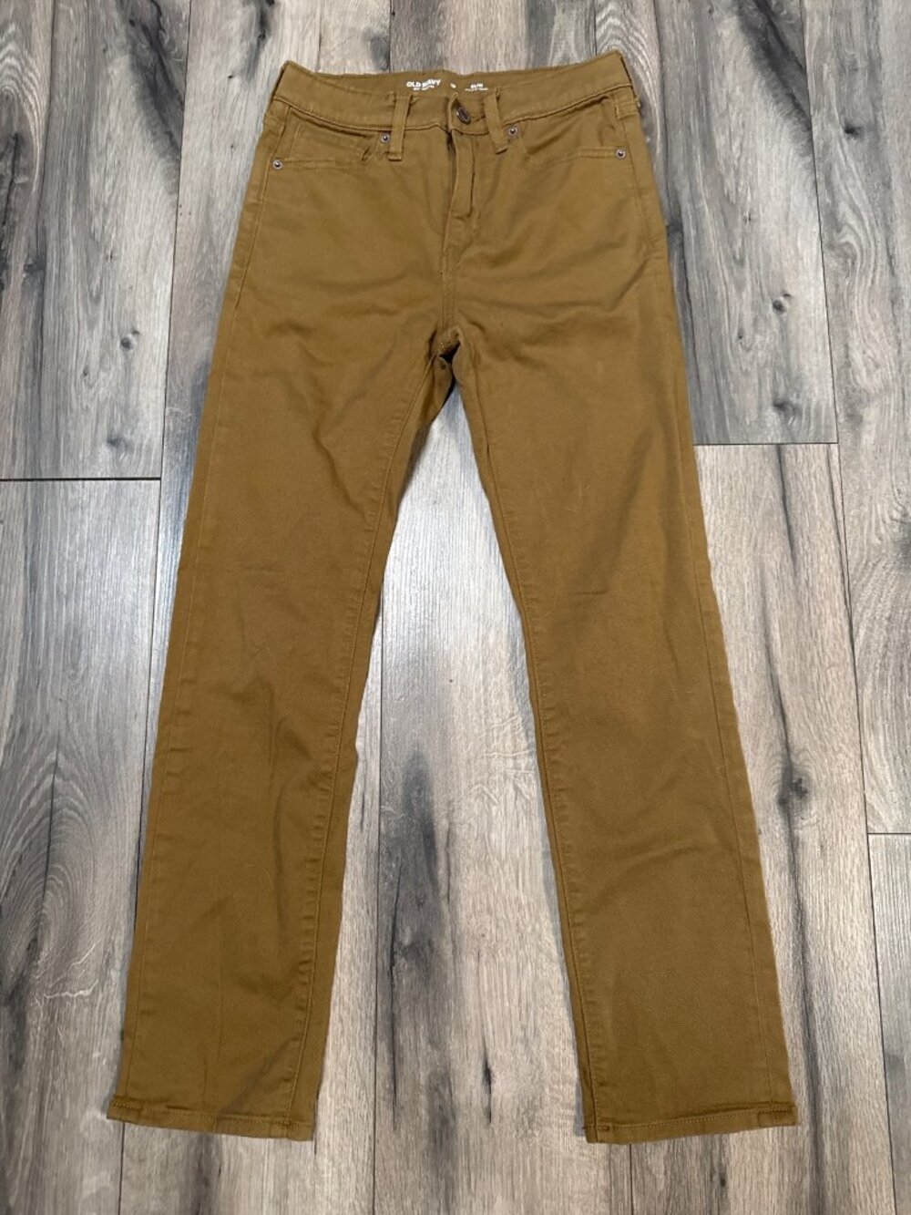 Old Navy 360° Stretch Slim Built-In Tough Brown Pants Size 12 Durable & Comforta